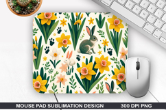 Flowers Mouse Pad Sublimation, Spring Mouse Pad PNG Design Product Image 1