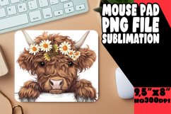 Farmyard Friend Mouse Pad Cute Peekaboo Cow Product Image 1