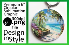 Cityscape Charm: Sublimation Circle Display Product Image 1