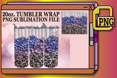 Leopard Glamour &amp; Floral Fusion Tumbler Sleeves - 20oz Product Image 1