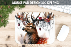 Deer Mouse pad Sublimation - Halloween Animal PNG Design Product Image 1