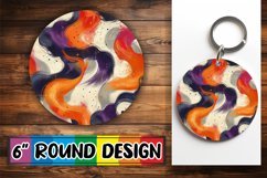 Unique Color Splash Round Design PNG Product Image 1