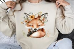 Watercolor Boho Woodland Animals Clipart PNG Product Image 1