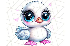 Farm Animals Kawaii Clipart PNG, Cute Barnyard Animal Product Image 5