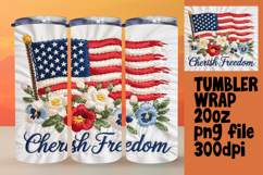 Personalized Tumbler Artwork , Patriotic Product Image 1
