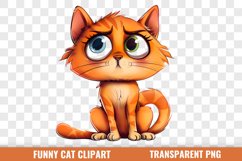 Funny Cats Clipart, Cats Clipart, Funny Cats Sublimation Product Image 1
