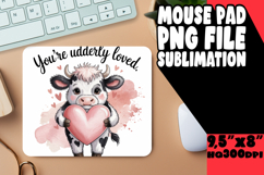 RADIANT MOUSE MAT SUBLIMATION IDEAS, Cute Cow Product Image 1