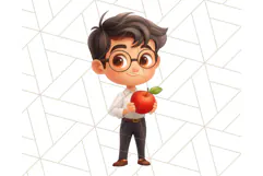 Boy Teacher Clipart PNG, Cute Male Teacher Illustration Product Image 5