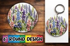 Artistic Floral Charm Keychain Product Image 1