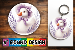 Timeless Round Ornaments Sublimation PNG, Goose Product Image 1