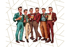 Vintage Glamorous Christmas Party Clipart PNG, Holiday Png Product Image 5