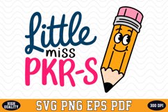 Little Miss PKR-S SVG | Quotes | SVG Cut files Product Image 1