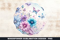 Flowers Wind Spinner Sublimation Design Product Image 1