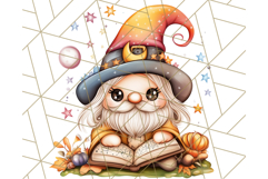 Spooky Cute Halloween Gnome PNG Clipart, Witch Ghost Bat Product Image 5