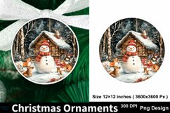 Christmas Ornaments PNG Round Sign PNG, Christmas Round Sign Product Image 1