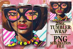 Melanin Marvel: Elegant Portrait Tumbler, 20oz Product Image 1