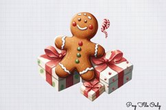 Christmas Gingerbread Clipart PNG Product Image 1