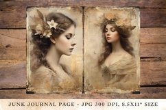 Printable Junk Journal Pages victorian woman girl 37 Product Image 1