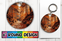 Cheerful Circle Car Coasters PNG, Autumn Product Image 1