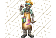 Bold Zombie Clipart PNG, Creepy Halloween Clip Art Product Image 5