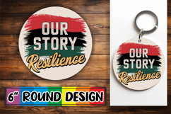 Sweet Keychain Round Design PNG, Juneteenth Product Image 1