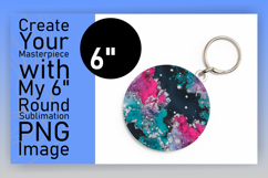 Bright Circle Design Keychain Template , Abstract Pattern Product Image 1
