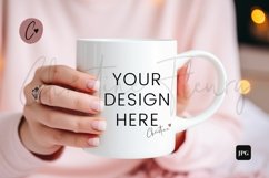 Valentine&#039;s Mug Mockup In Hands | Valentine&#039;s Day Mockup Product Image 1
