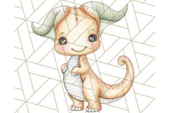 Cute Cartoon Dinosaur Clipart PNG, Prehistoric Animals PNG Product Image 5