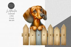 Dog clipart, Puppy clipart, Dachshund Product Image 1