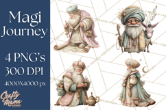 Gifts of the Magi Clip Art, Christian Christmas PNG Clipart Product Image 1
