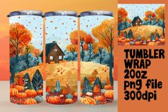 Watercolor Tumbler Wrap | Autumn Fall 20oz Sublimation Product Image 1