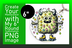 Lovely Round Design for Keychains , Monster Product Image 1