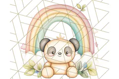 Pastel Plushie Rainbow Clipart PNG, Nursery Baby Animals Png Product Image 5