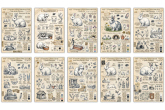 Summer White Bunny Garden Junk Pages Product Image 2