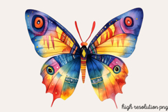 Colorful Spring Butterfly Clipart PNG Product Image 1