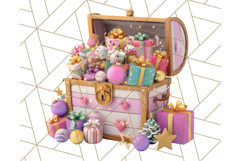 3D Under the Sea Christmas Clipart, Ocean Christmas PNG Product Image 5
