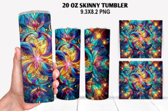 Skinny Tumbler 20oz Wrap Design, Summer Tumble PNG Design Product Image 1