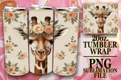 Happy Moments 20oz tumbler wrap, Giraffe Product Image 1