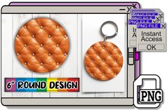 Quilted Effect Round Pattern Circle Sublimation Product Image 1