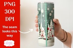 Christmas llama tumbler wrap for sublimation, cute llama PNG Product Image 2