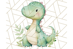 Watercolor Dinosaur and Rainbow PNG Clipart, Baby Nursery Product Image 5