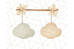 Watercolor Baby Dragon Clipart, Cute Nursery Fantasy PNG Product Image 3
