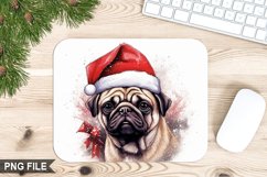 Christmas Dog Sublimation Mouse Pad PNG Design Product Image 1