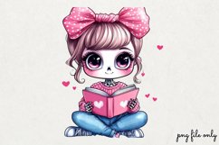 Valentines day skeletons Clipart PNG Product Image 1