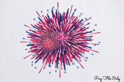 Happy New Year Fireworks Clipart PNG Product Image 1