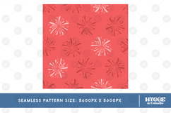 American 4th of July Patriotic Fireworks Seamless Pattern Product Image 2