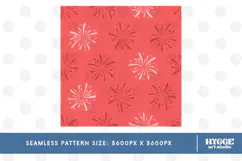 American 4th of July Patriotic Fireworks Seamless Pattern Product Image 2