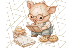 Bookish Animals PNG Clipart with Cozy Reading Elements Product Image 5