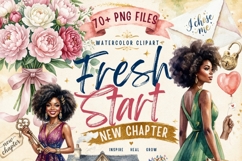 Fresh Start New Chapter Clipart | Watercolor Healing PNG Product Image 12