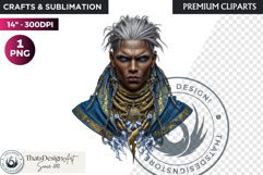 Mystic Mage Portrait Fantasy Sorcerer &amp; Wizard PNG Clipart Product Image 1